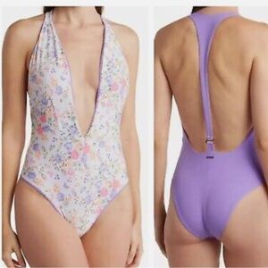 Maaji Dunes Tiky plunge one-piece reversible swimsuit Small